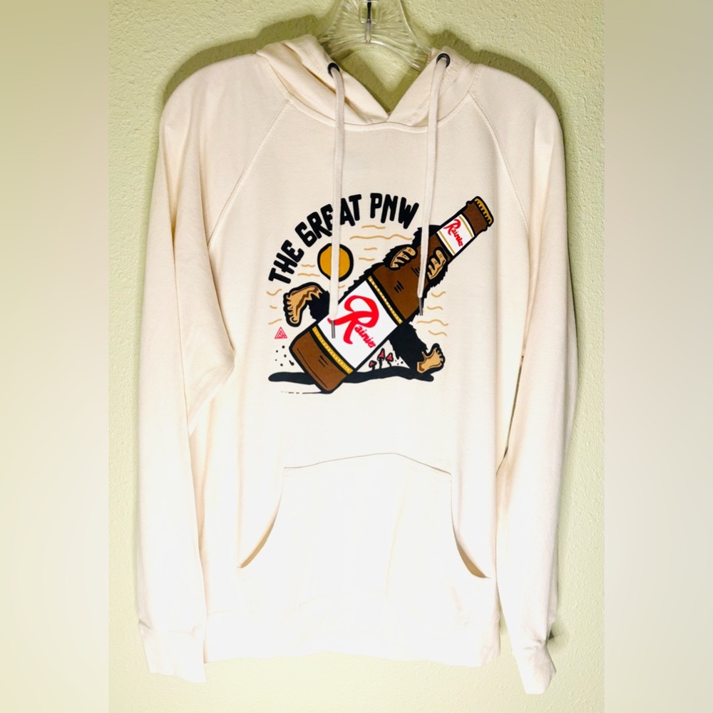 The Great PNW Rainer Beer Bigfoot Cream  Bigfoot Cream Hoodie Size: Large